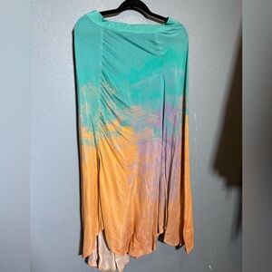 bl^nk‎ London St Revina Skirt XS Asymmetrical Tie Dye Boho Made for Anthro